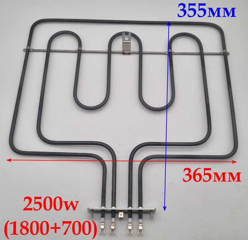 ТЭН духовки Ardo, Tecnogas верхний 2500 (700+1800) W, 365*355 мм, 524013300