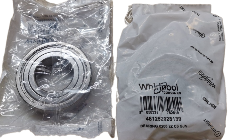 Главное фото товара Подшипник 6206zz SKF 30х62х16 Indesit Ariston OAC044765 Whirlpool 481252028139 оригинал (Италия)