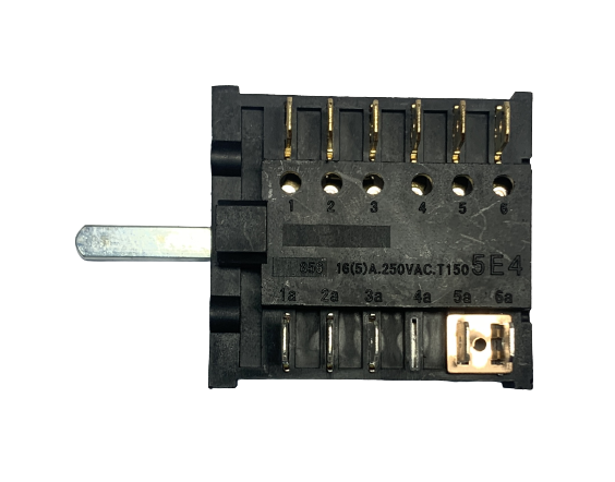 Переключатель духовки Flama, Rica, ST-856-701, 7 поз., шток 23мм, 16A