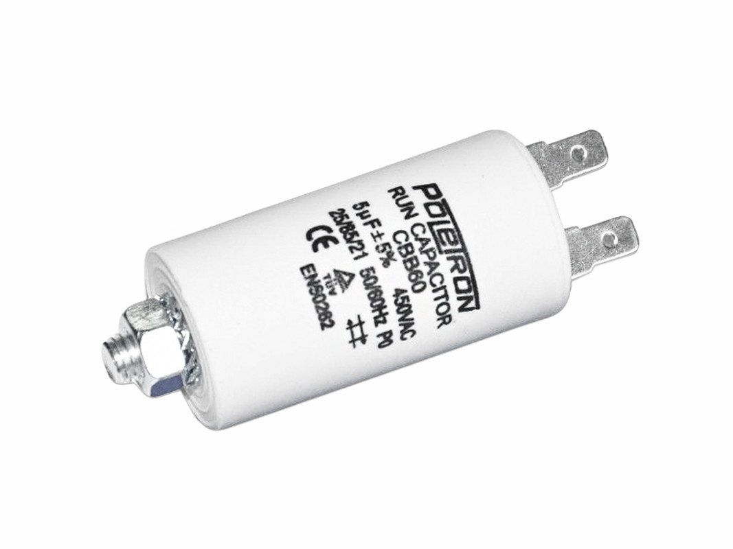 Конденсатор пусковой 5 мкф 450V (круглый, пластиковый) 
