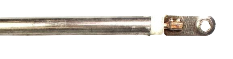 ТЭН 1500W гибкий, сухой нержавейка D6,5мм L1500мм 220V контакты под винт, для тепловых пушек, завес