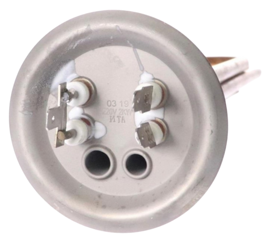 ТЭН водонагревателя 2000W (1300+700) D73мм L285мм M4 RF 220V клеммы под разъем