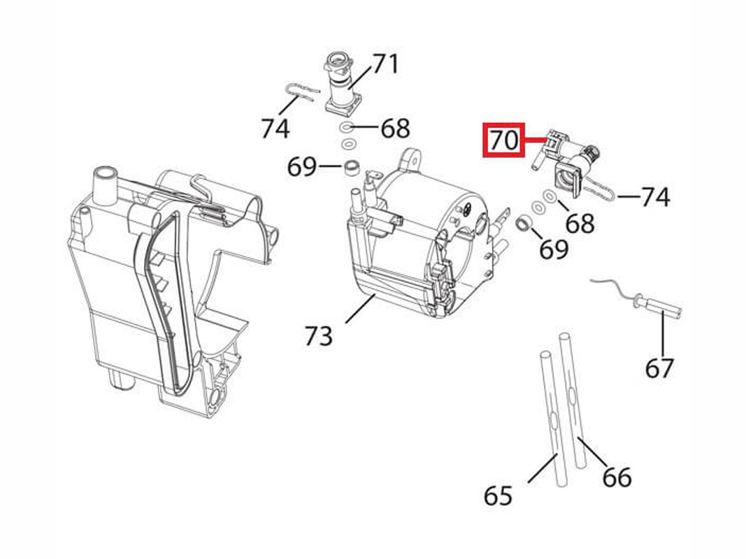 Соединитель угловой  90 (переходник) кофемашины DeLonghi ESAM/EAM/ECAM/EC 5313218931