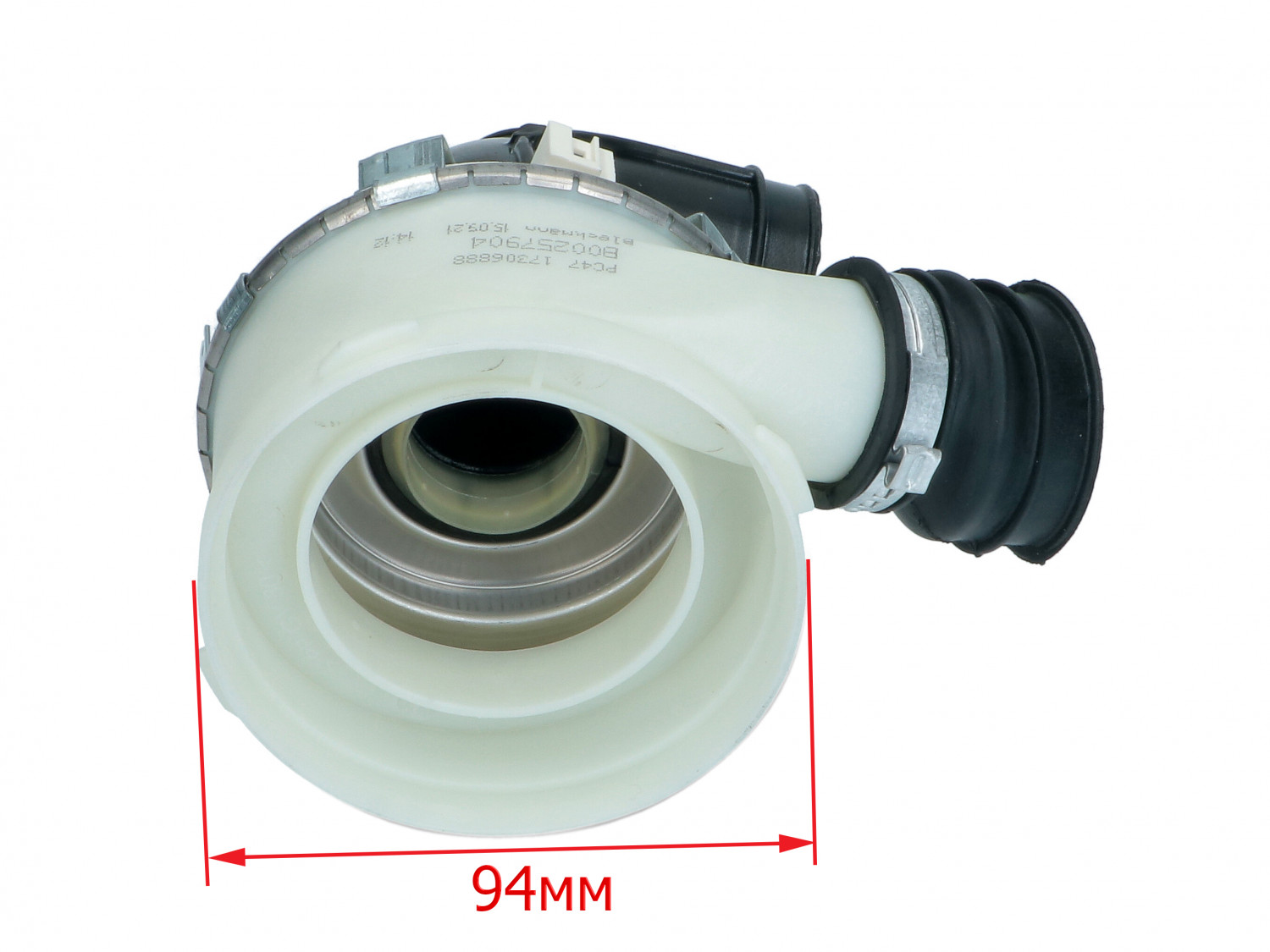 ТЭН в сборе с улиткой 1800W посудомоечной машины Indesit, Ariston, BLDC9/6 C00302489 / 482000022217