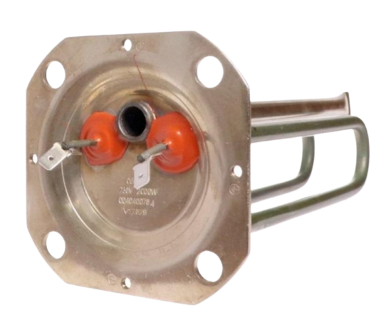 ТЭН водонагревателя 2000W квадратный фланец 90мм 4 отв. L215мм Haier, Candy, 0040400784, оригинал