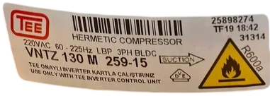 Компрессор R600 Beko, Grundig VNTZ130M 5259215441 инверторный, оригинал