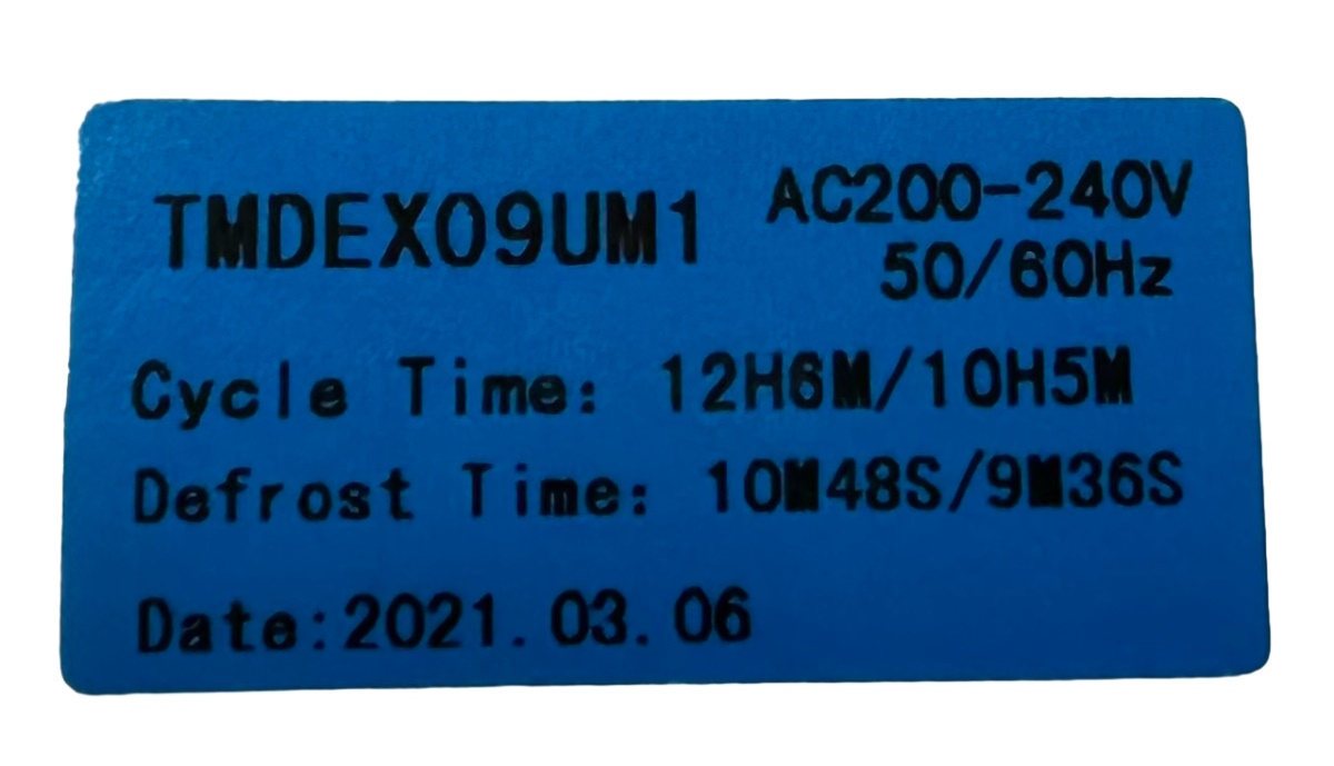 Таймер оттайки холодильника TMDE-X-09 UM1 (аналог ТMDEX09TC1)