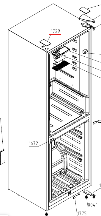 Накладка петли двери холодильного отделения Gorenje 822680