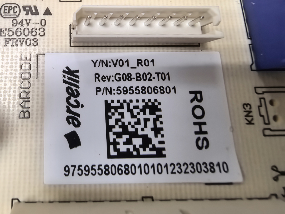 Электронный модуль холодильника Beko, Grundig 5955806801, 5955806802, оригинал