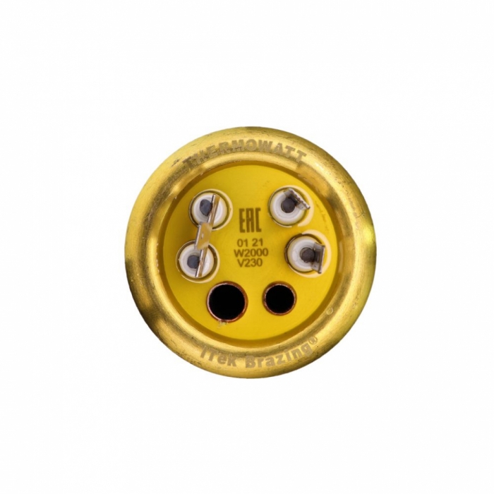 ТЭН водонагревателя 2000W (1300+700) D64мм L295мм 220V M4 RF клеммы под разъем (медь+латунь) Италия
