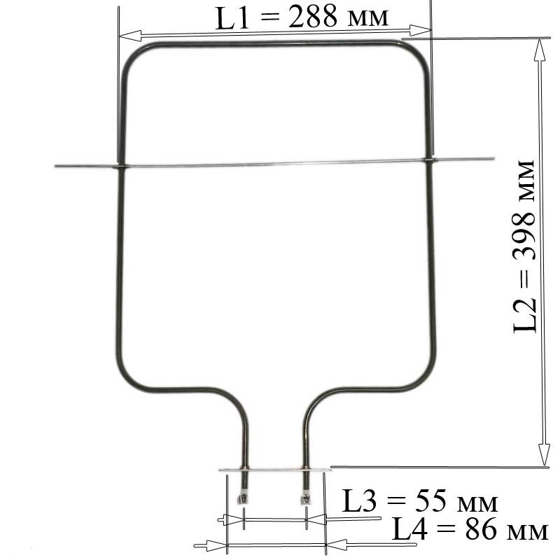 ТЭН духовки 800W 220V 285x335мм