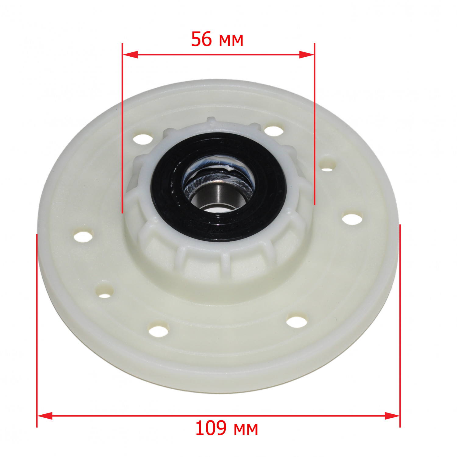Опора стиральной машины вертикальной Haier, Candy, подшипник 6203, 6 болтов, сальник 22х40х7 мм
