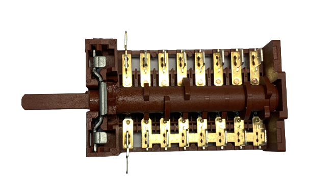 Переключатель духовки Hansa, Gottak 870801, 7( 0+6 ) поз., шток L24мм, 8 конт ( зам.Dreefs 11HE149)