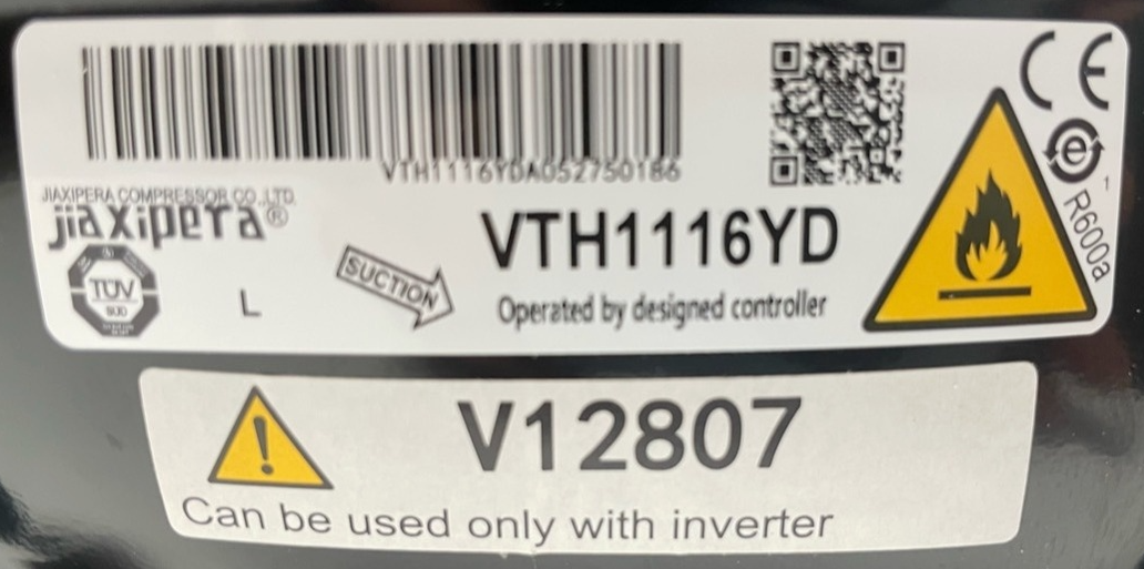 Компрессор R600 Jiaxipera VTH1116YD (Haier) 0060705985XB (+инвертор) оригинал