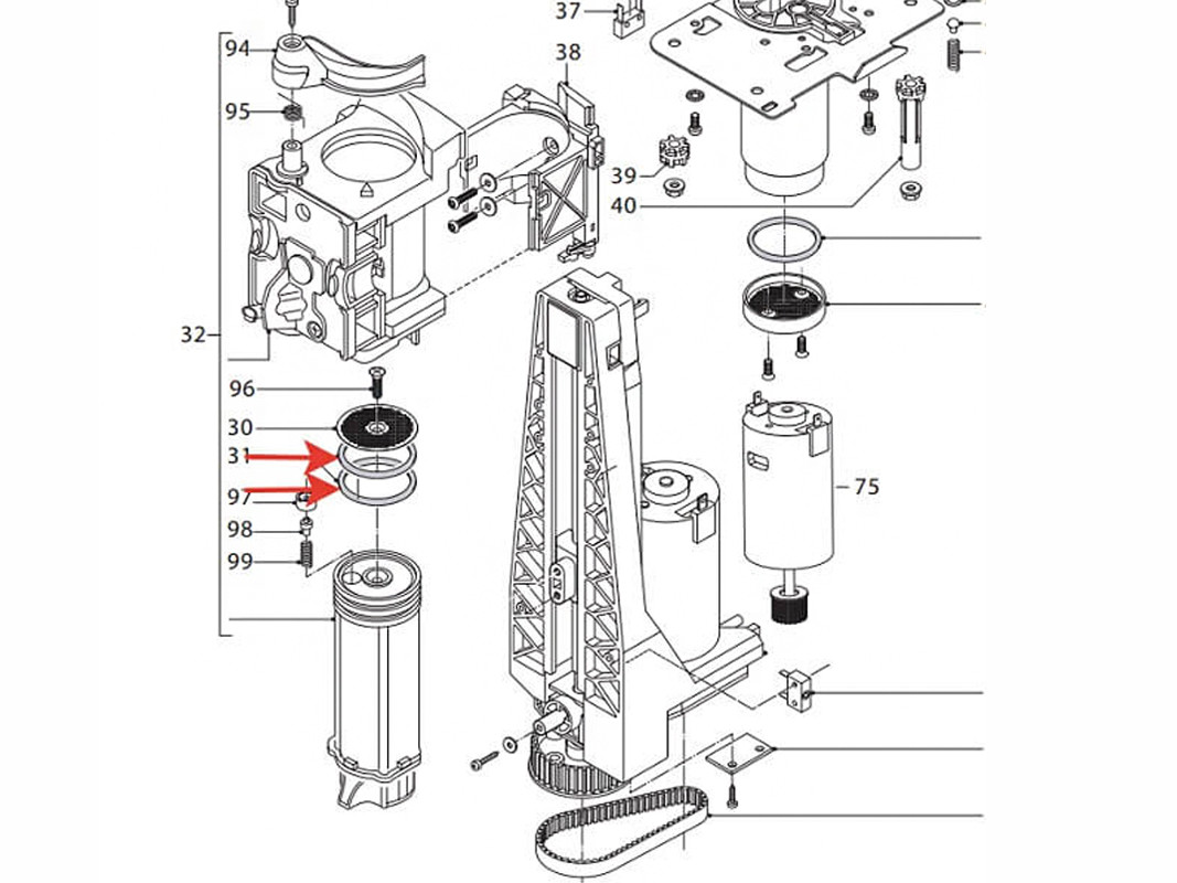 Уплотнительное кольцо ЗУ поршня кофемашины Delonghi O-Ring 43x36x4,3; 49023234, 5332149100
