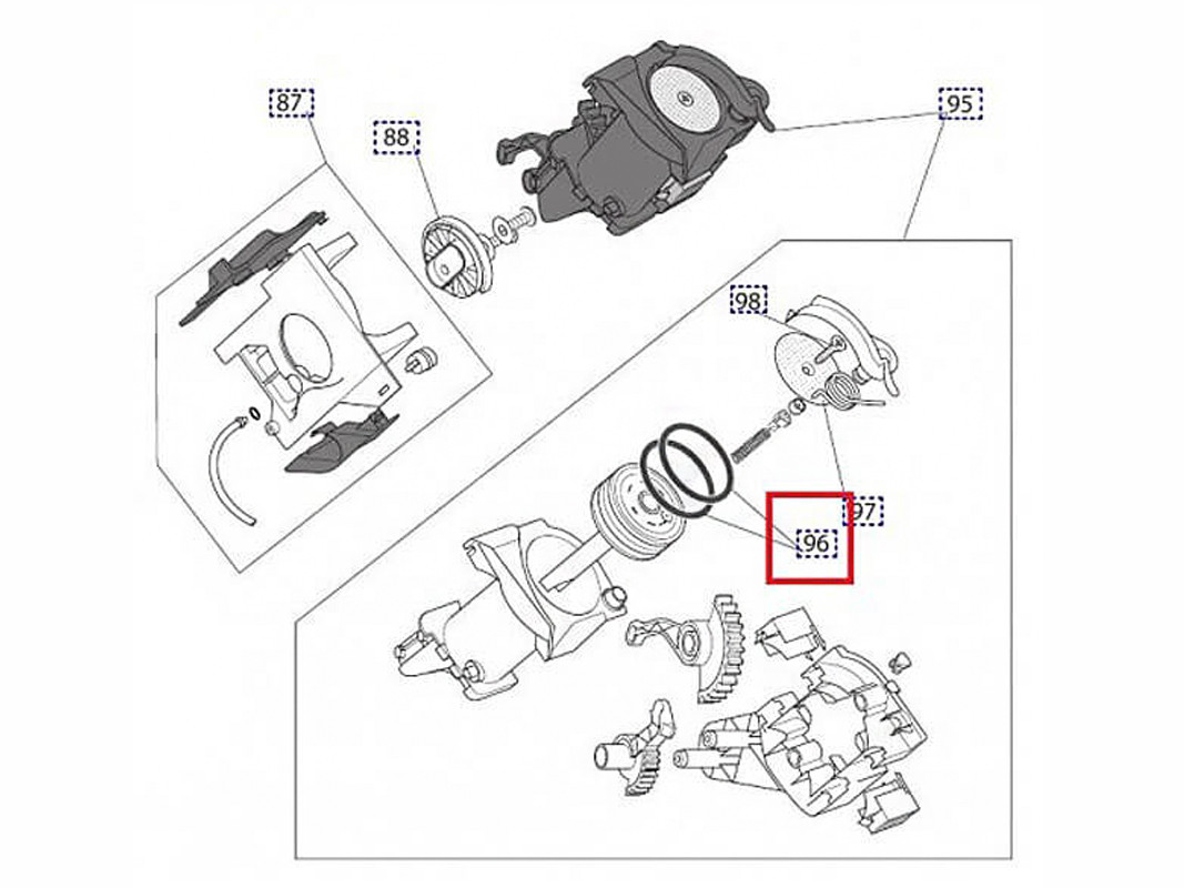 Уплотнительное кольцо ЗУ поршня кофемашины Delonghi O-Ring 43x36x4,3; 49023234, 5332149100