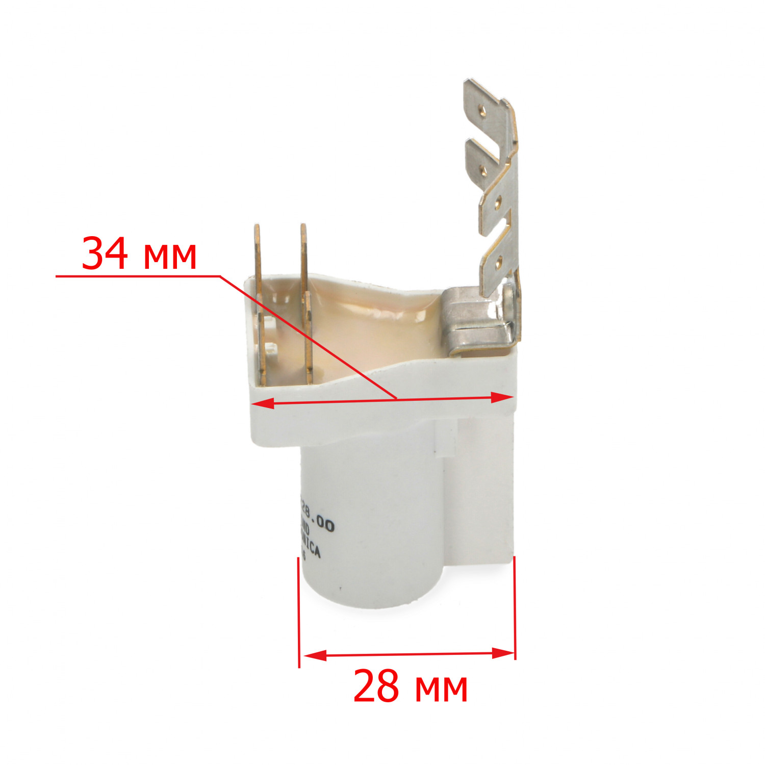 Сетевой фильтр стиральной машины Beko, Indesit, Ariston, Whirlpool 0,1µF (X1) + 2,2MOm, 2x25, 000pF