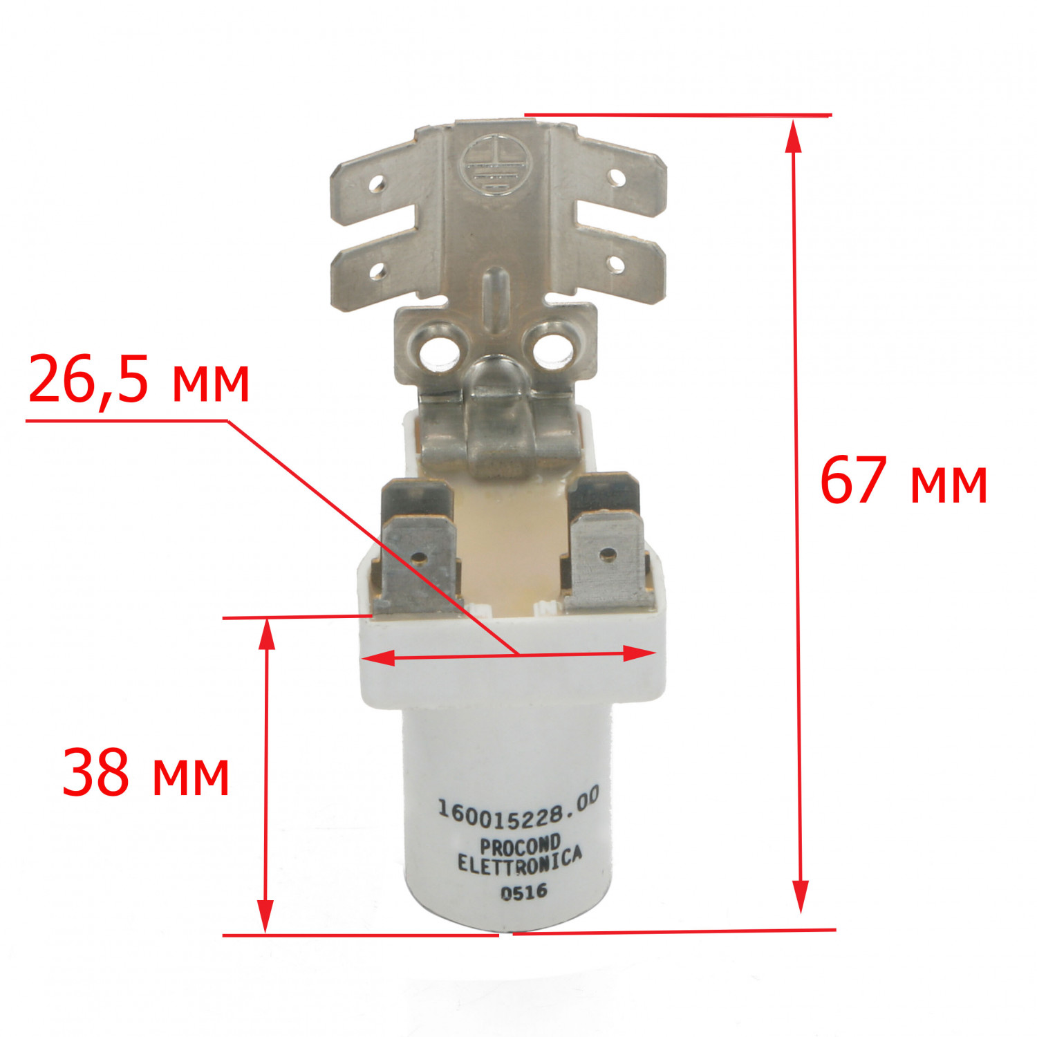 Сетевой фильтр стиральной машины Beko, Indesit, Ariston, Whirlpool 0,1µF (X1) + 2,2MOm, 2x25, 000pF