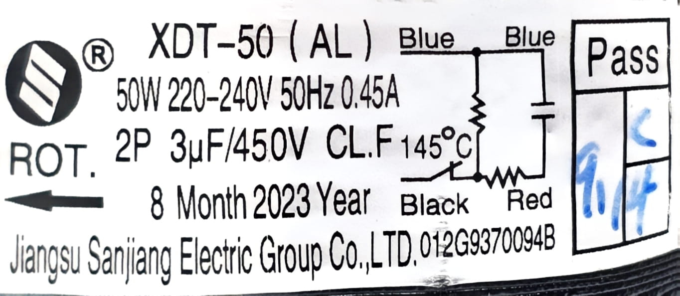 Циркуляционный насос посудомоечной машины Haier, Candy XDT-50AL, 220V 0,45A, 50W, 012G9370094B