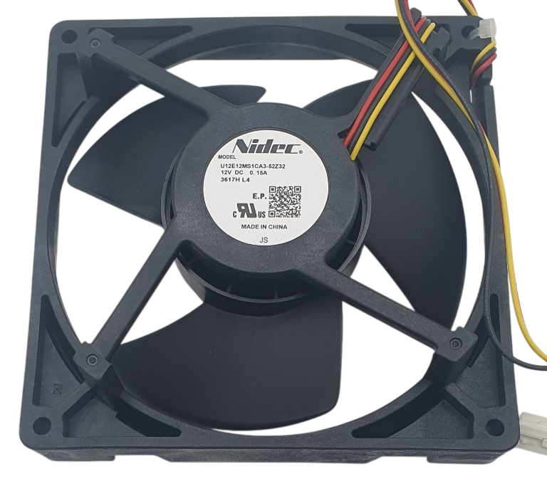 Вентилятор холодильника Haier DC 12V 125х125мм в сборе, Nidec U12E12MS1CA3, 0064001024, оригинал