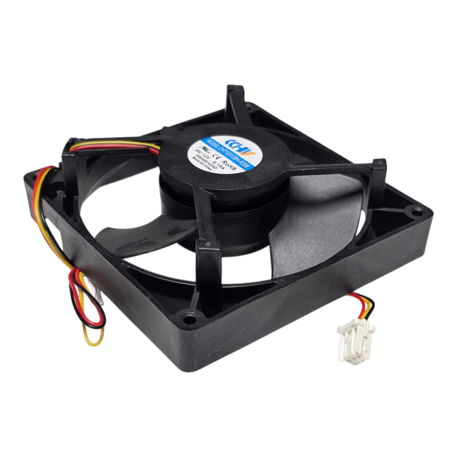 Вентилятор холодильника Haier DC 12V 125х125мм в сборе, Nidec U12E12MS1CA3, 0064001024, оригинал