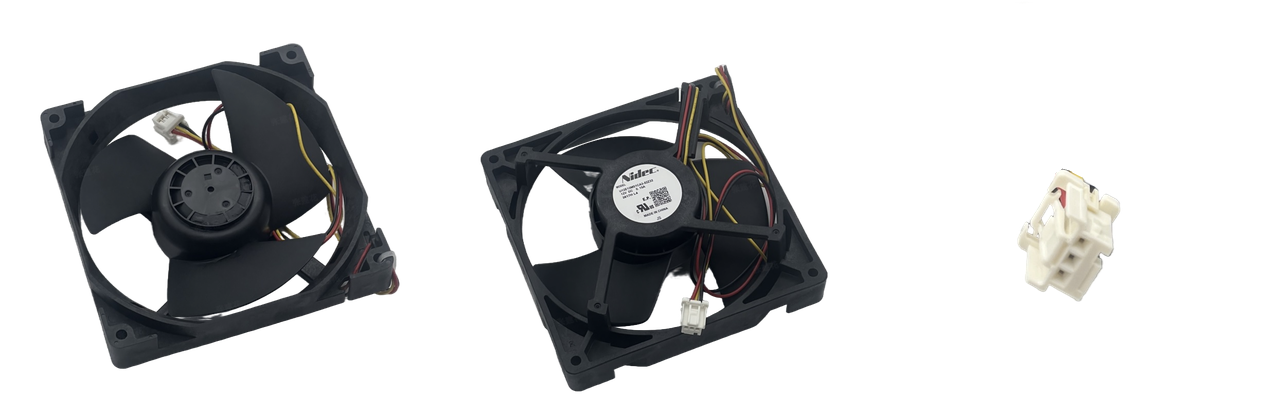 Вентилятор холодильника Haier DC 12V 125х125мм в сборе, Nidec U12E12MS1CA3, 0064001024, оригинал