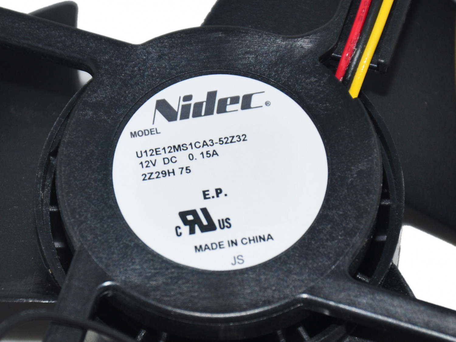Вентилятор холодильника Haier DC 12V 125х125мм в сборе, Nidec U12E12MS1CA3, 0064001024, оригинал