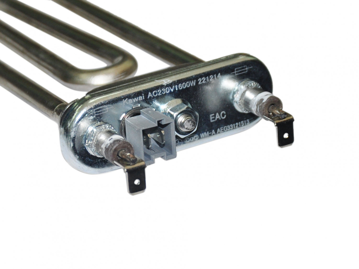 ТЭН стиральной машины 1600W L175мм прямой с датчиком 48kOm, HeatWell, Kawai, LG  AEG33121513