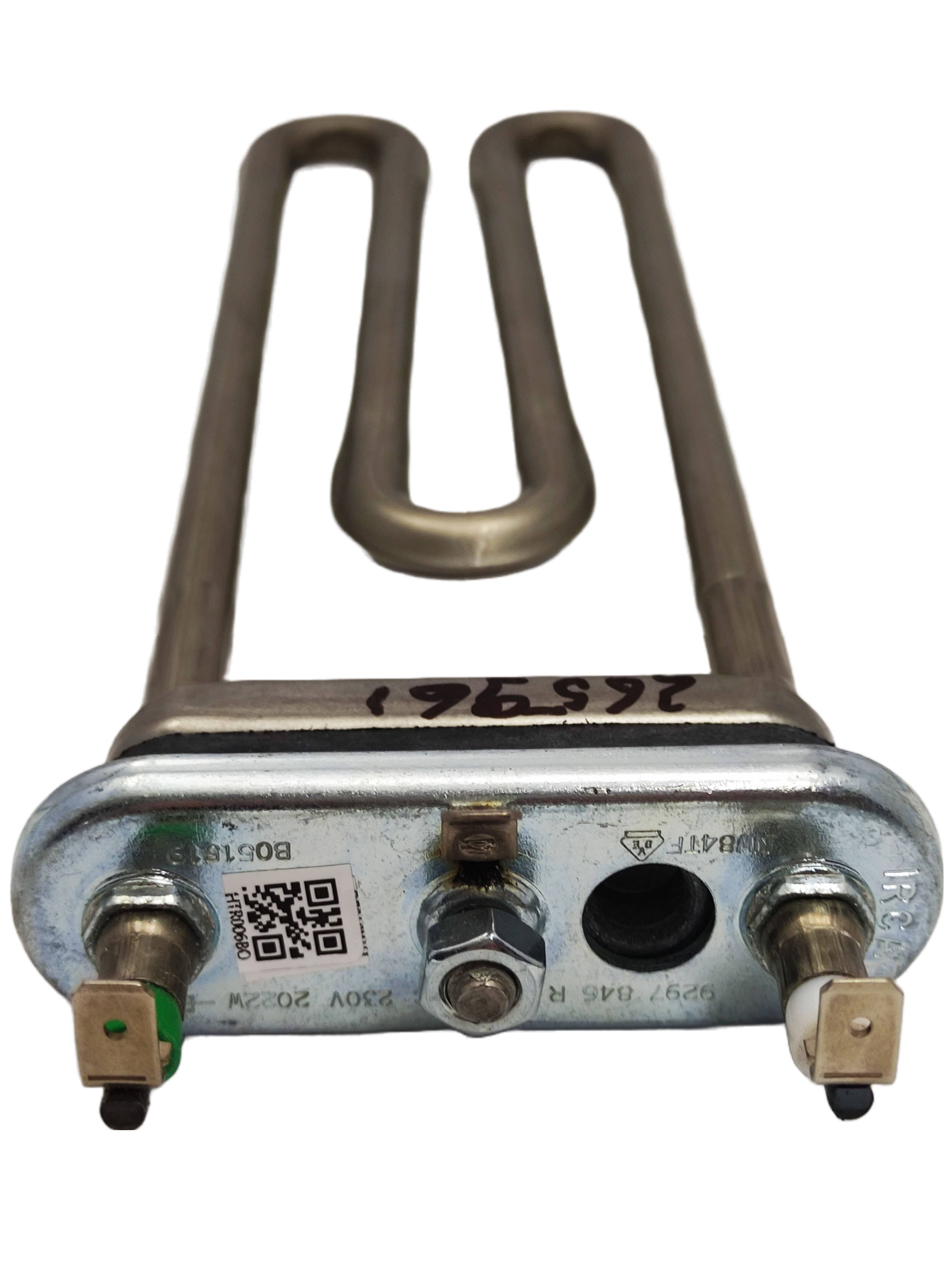 ТЭН стиральной машины 2000W L200мм прямой с отверстием Hansa/Bosch 00267512, Kawai