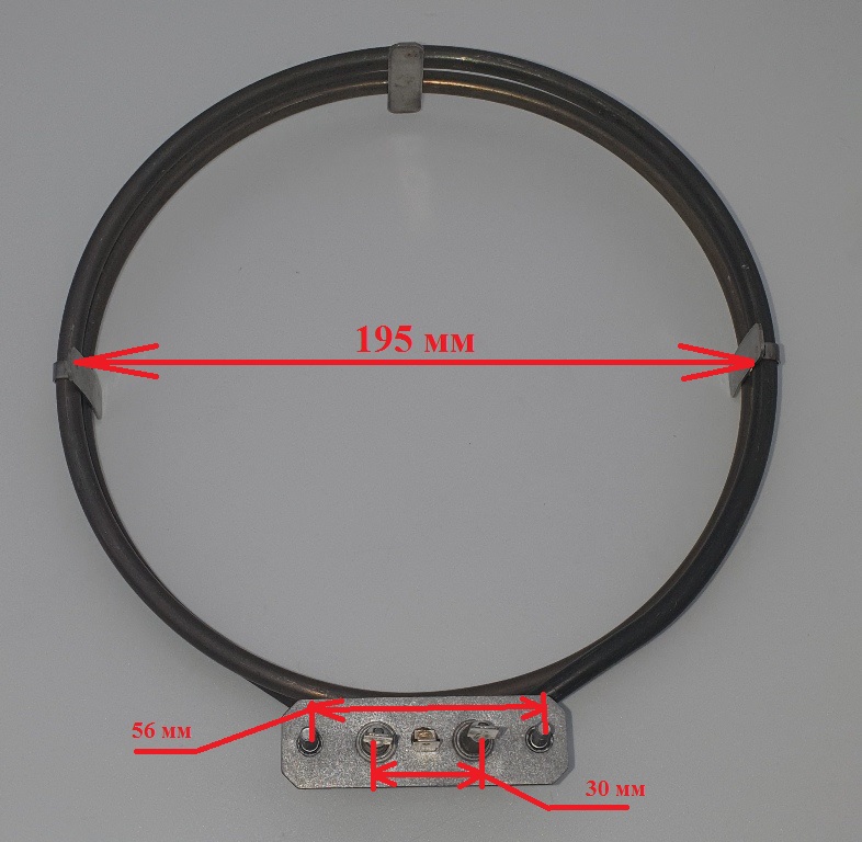 ТЭН духовки Gefest Гефест 2000W конвекционный турбо гриль 601001, КА02-SS0915B6, EGO20.41935.000