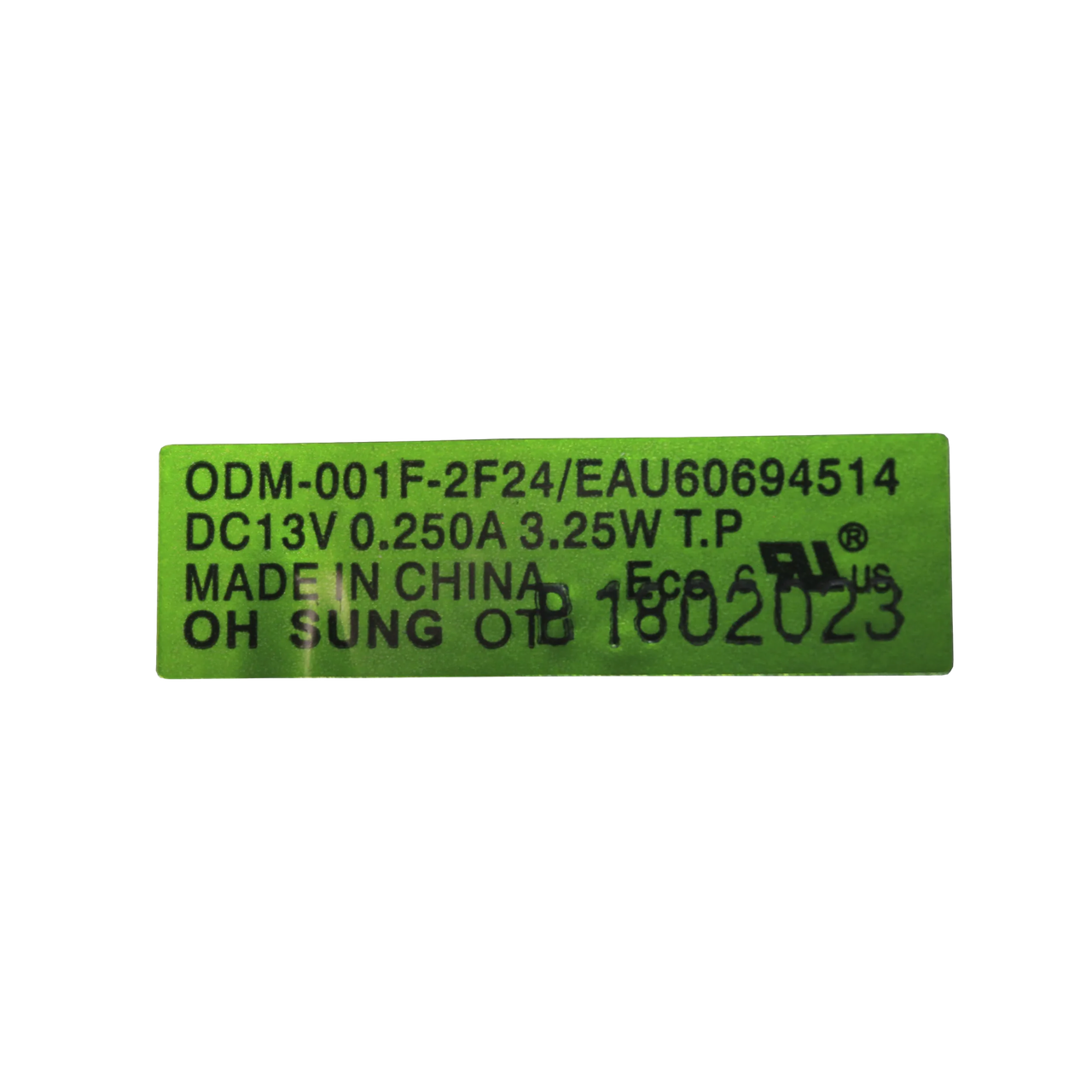 Мотор вентилятора холодильника LG, DC13V 3.25W, L60мм, EAU60694514
