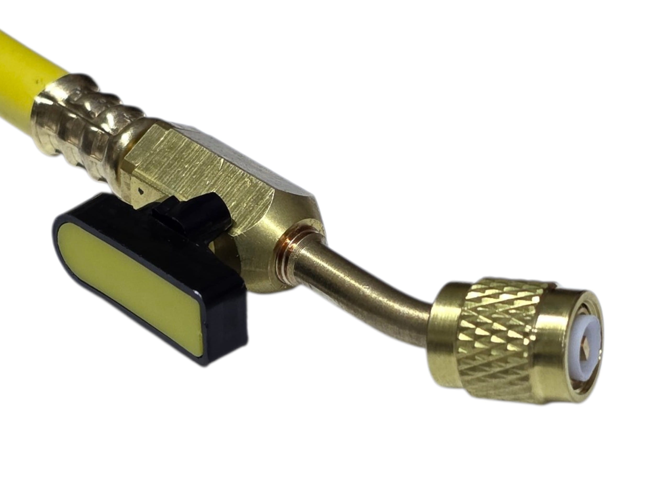 Шланг заправочный 1.5м R22, R134, R404, R407 с вентилем 1/4 --> 1/4 DSZH 800psi