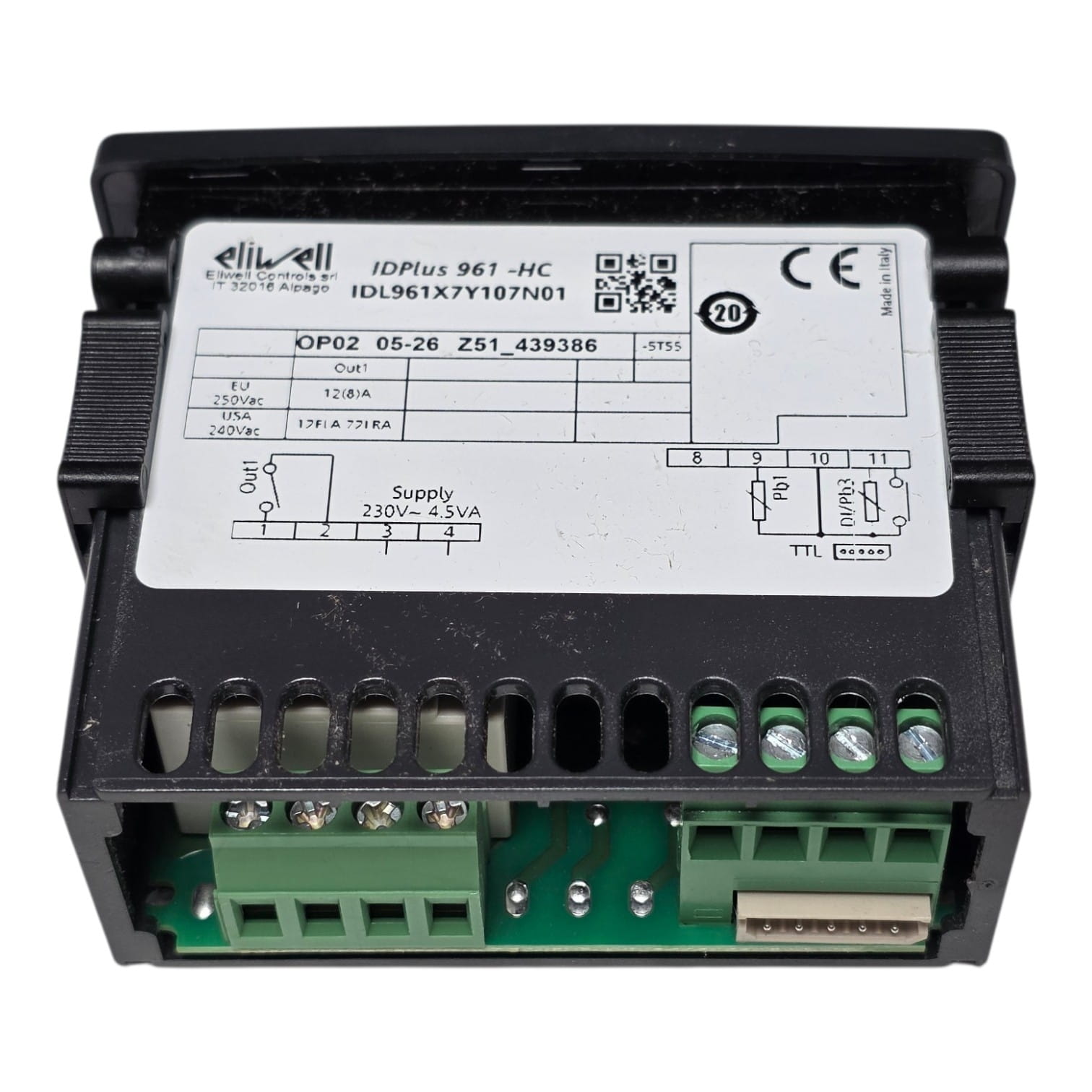 Электронный блок контроллер Eliwell ID961 Plus (1 датчик) Италия (кнопочный)