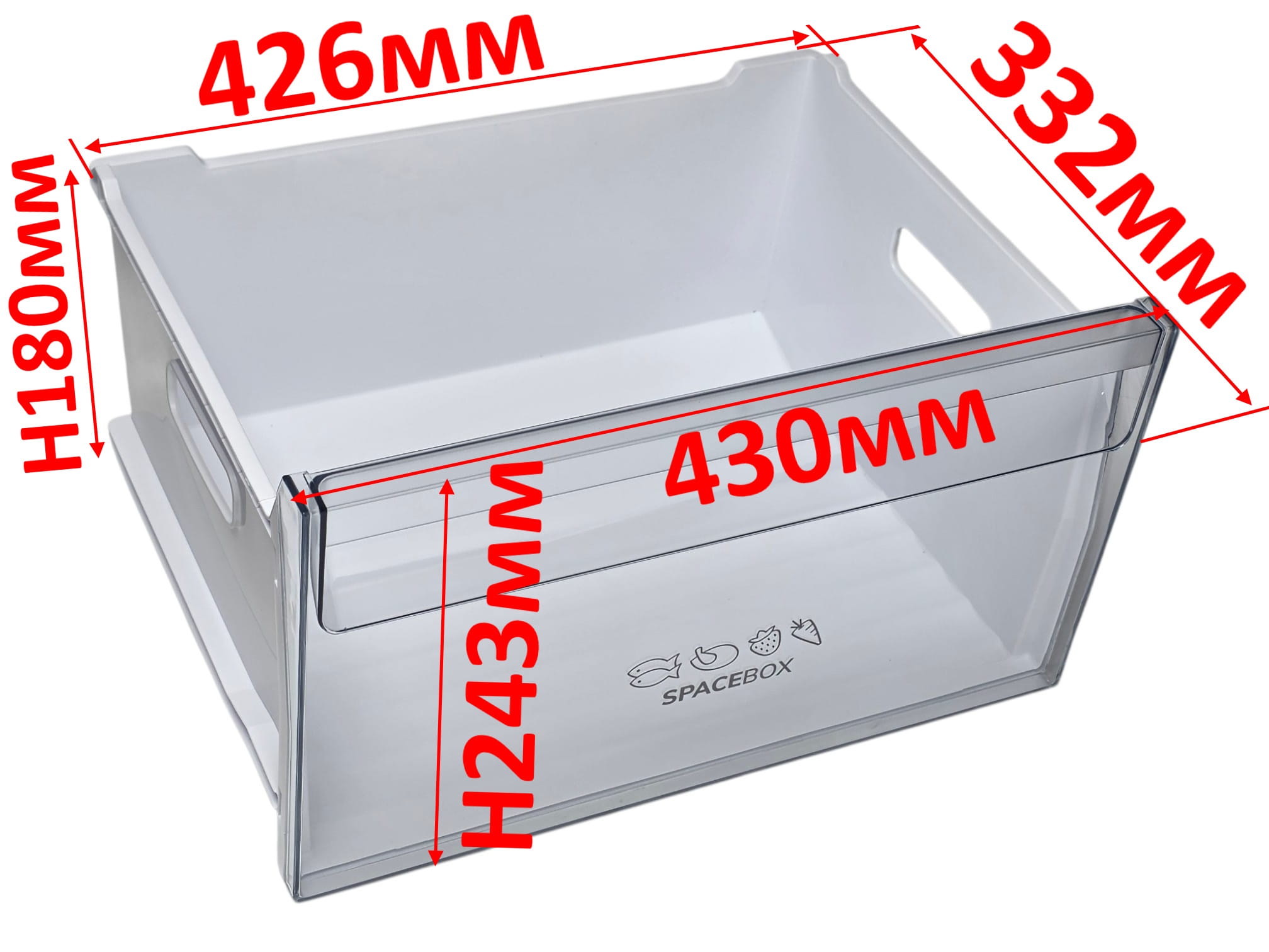 Ящик морозильной камеры холодильника 430*332*243мм Gorenje 812679, 798527, оригинал