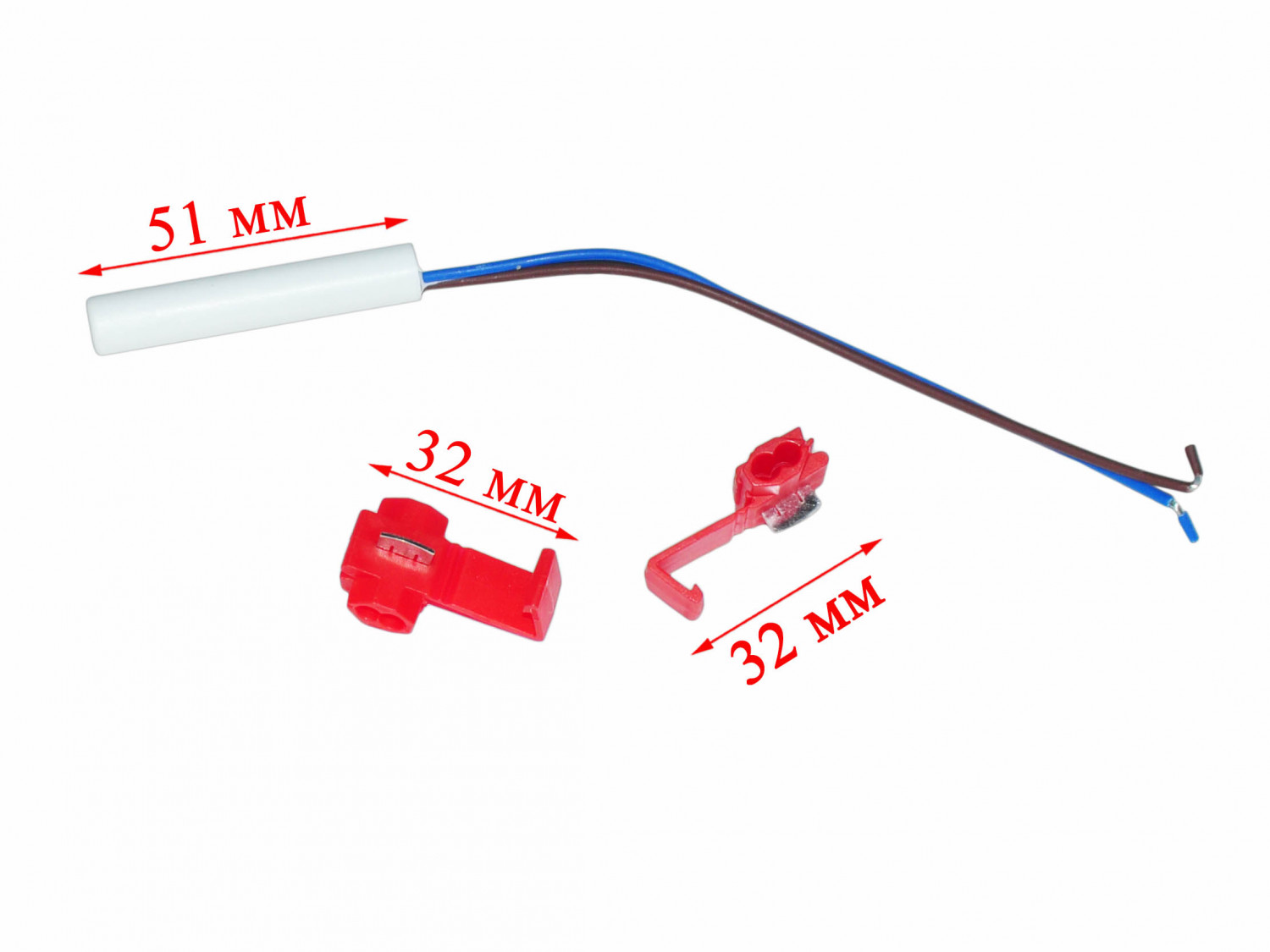 Датчик температуры холодильника Indesit, Whirlpool (d8мм, NTC, 2,8kOm) C00312619