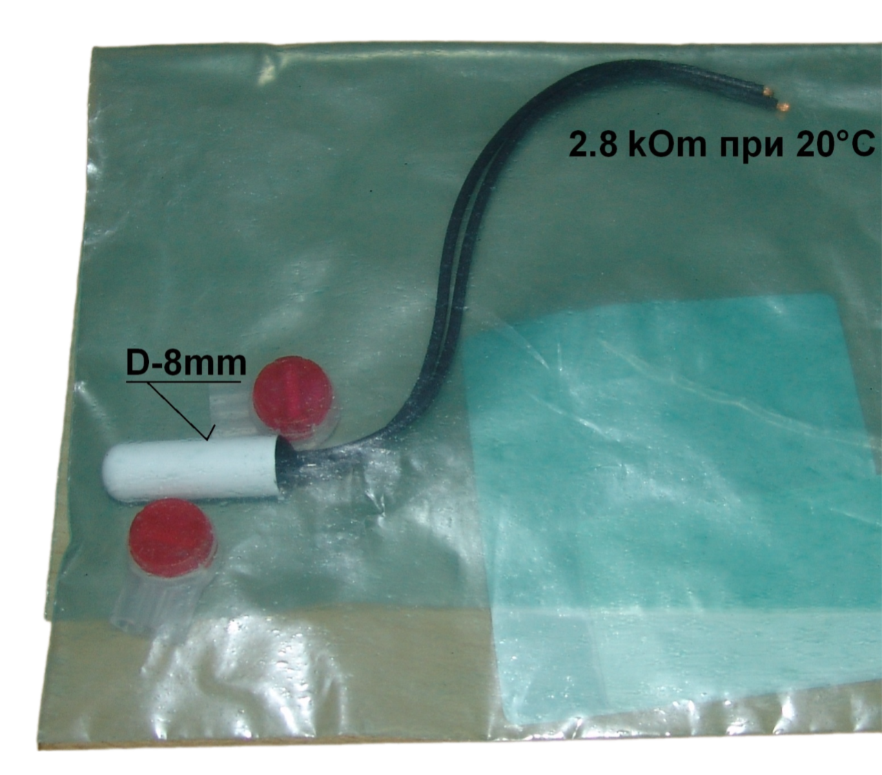 Датчик температуры холодильника Indesit, Whirlpool (d8мм, NTC, 2,8kOm) C00312619