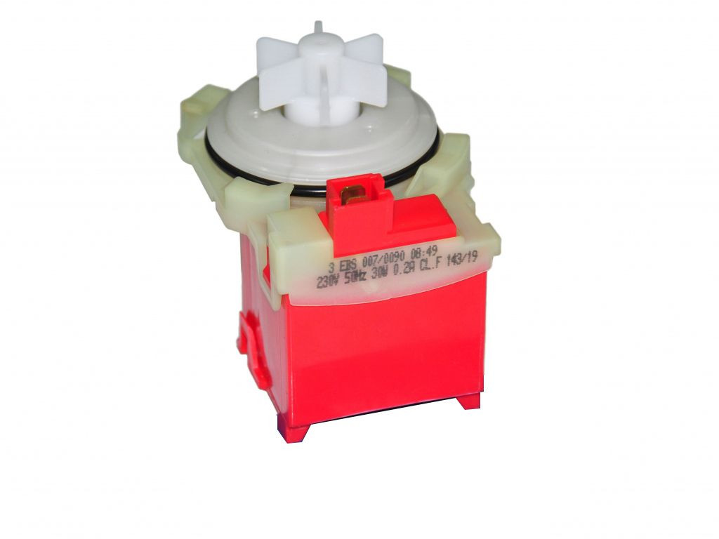 Двигатель сливного насоса (4 защелки, клеммы вперед, 30W, Copreci) Bosch, Siemens 215038