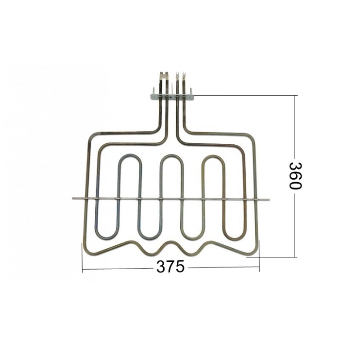 ТЭН духовки Electrolux, Zanussi, AEG 2900W (1000+1900), L360x375/429мм, 3302442045, 8996619265029