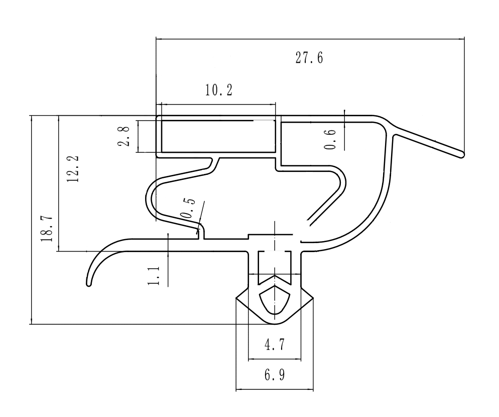 Уплотнитель холодильника Indesit, Ariston (570х655) в паз (серый) C00525865, оригинал