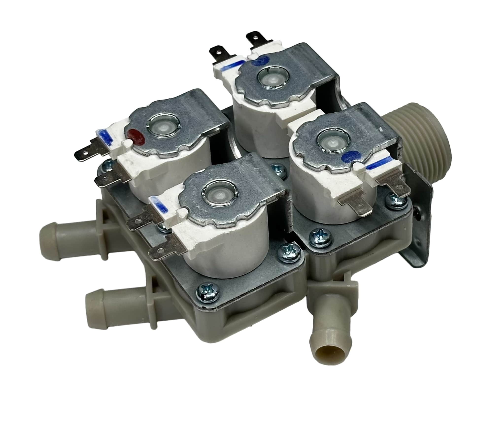Клапан заливной 4х180°стиральной машины LG 12V DC, 1 жиклер-сушка, AJU75412402