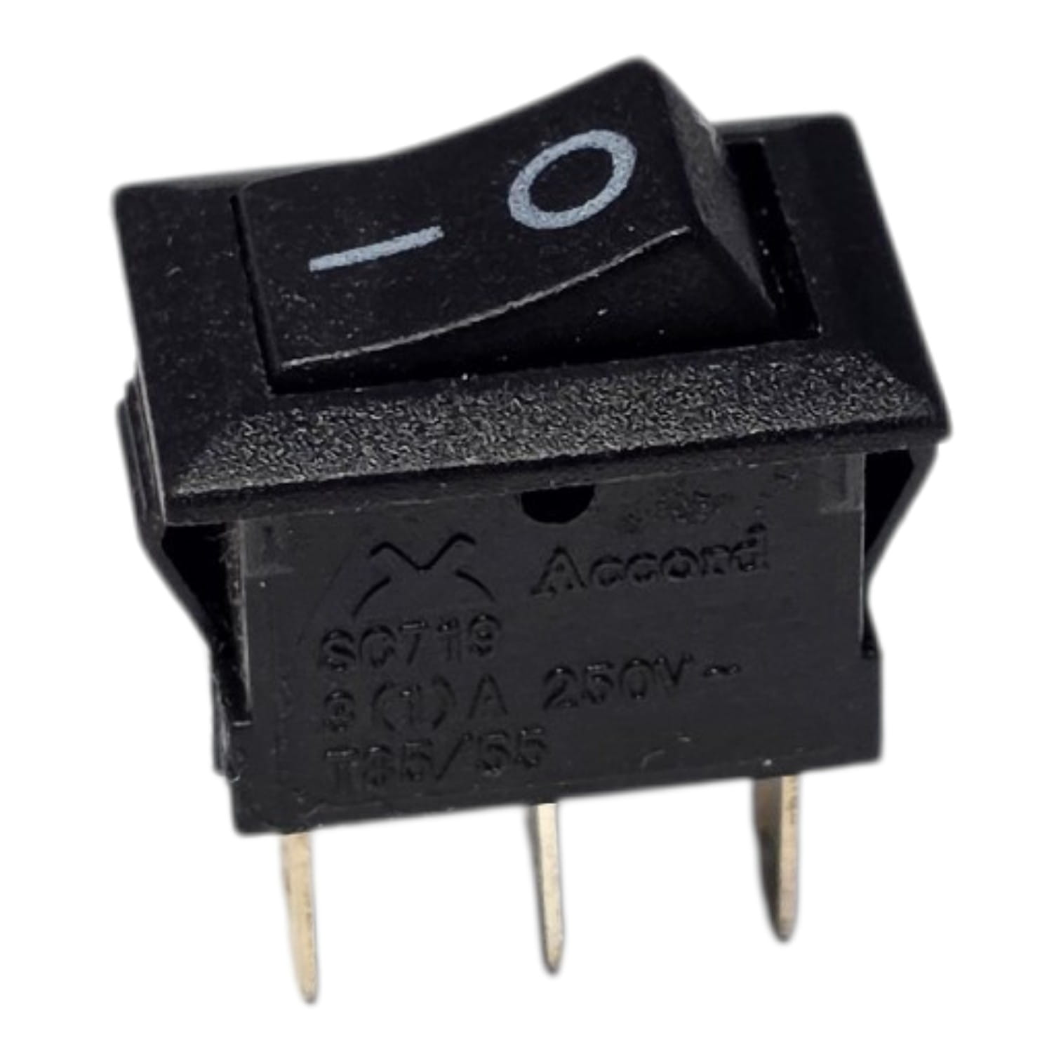 Кнопка 2 положения 1х3 контакта 20*15мм (черная) 3А/230V