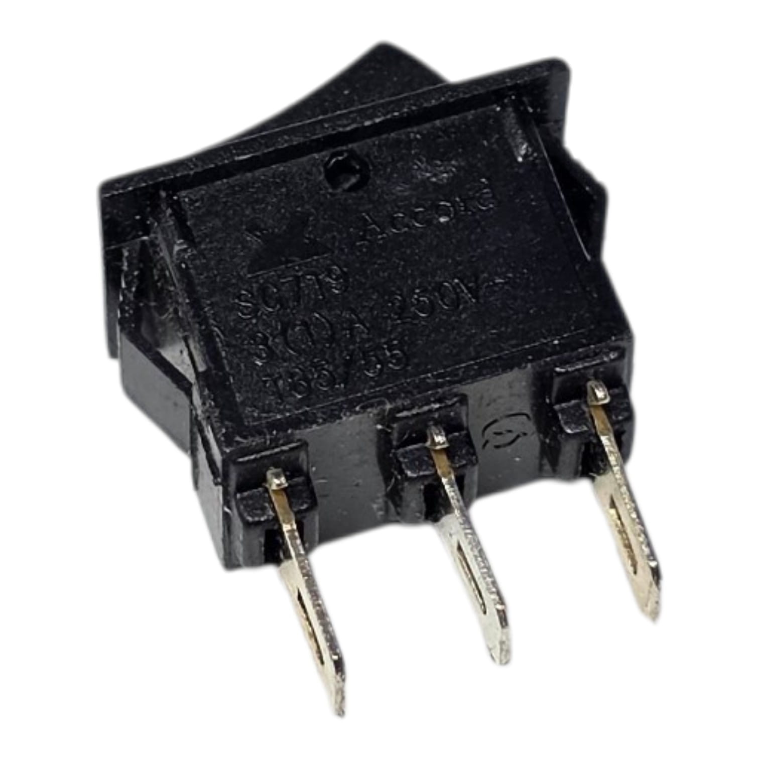 Кнопка 2 положения 1х3 контакта 20*15мм (черная) 3А/230V