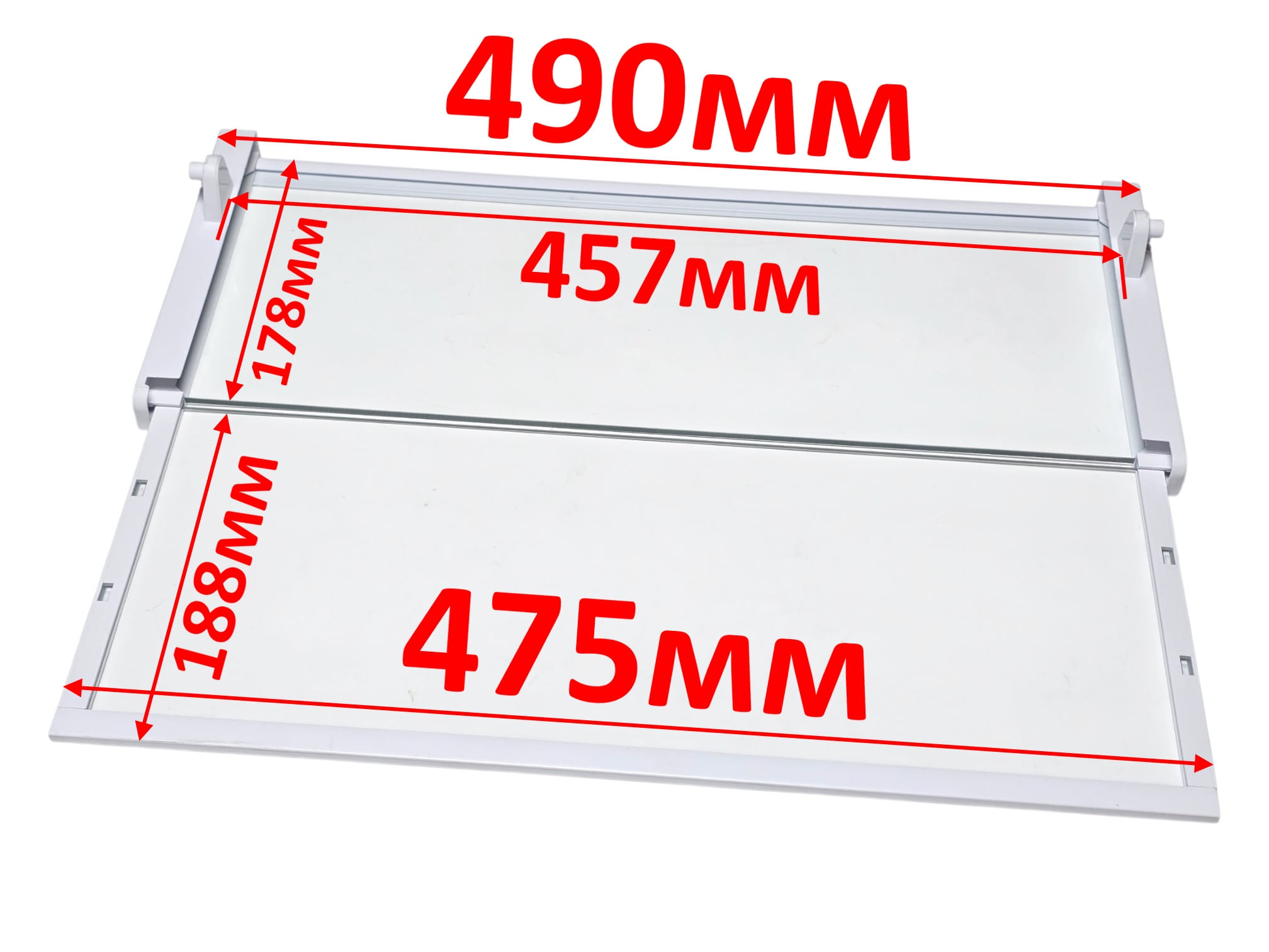 Полка стеклянная холодильника Haier(White) складная, 0060845430AHRC, оригинал