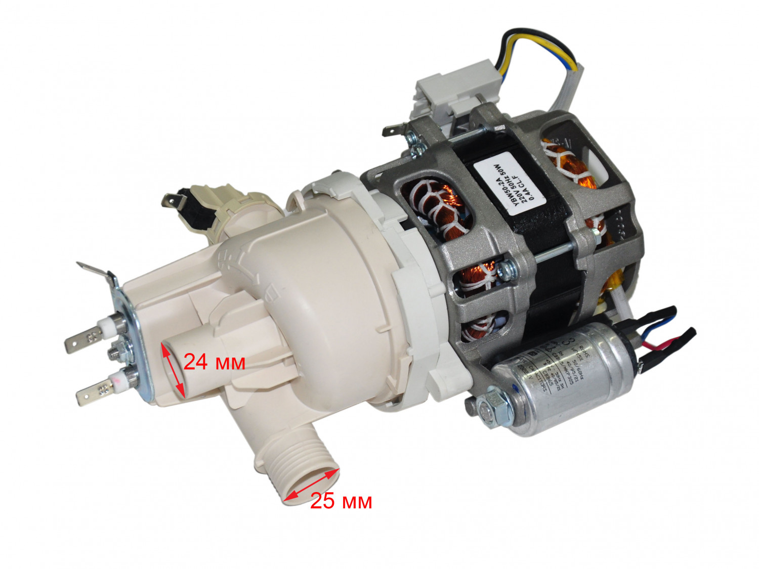 Циркуляционный насос +ТЭН Midea, Candy, YBW50-2A 220v/50w (с ТЭНом 1200W 17476000001421)