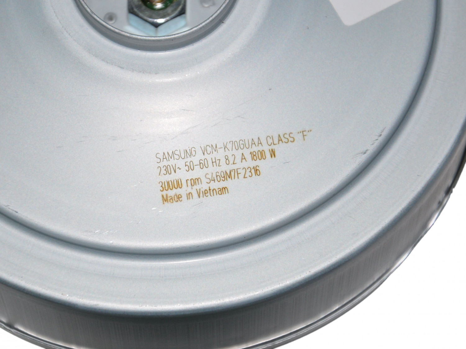 Двигатель пылесоса 1800W H120/34мм, D134/84мм Samsung DJ31-00067P, (Вьетнам)