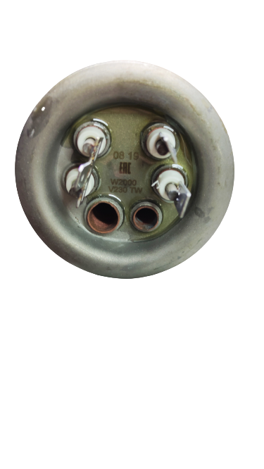 ТЭН водонагревателя 2000W (1300+700) D64мм L295мм 220V M4 RF клеммы под разъем (медь) 3174141 Китай
