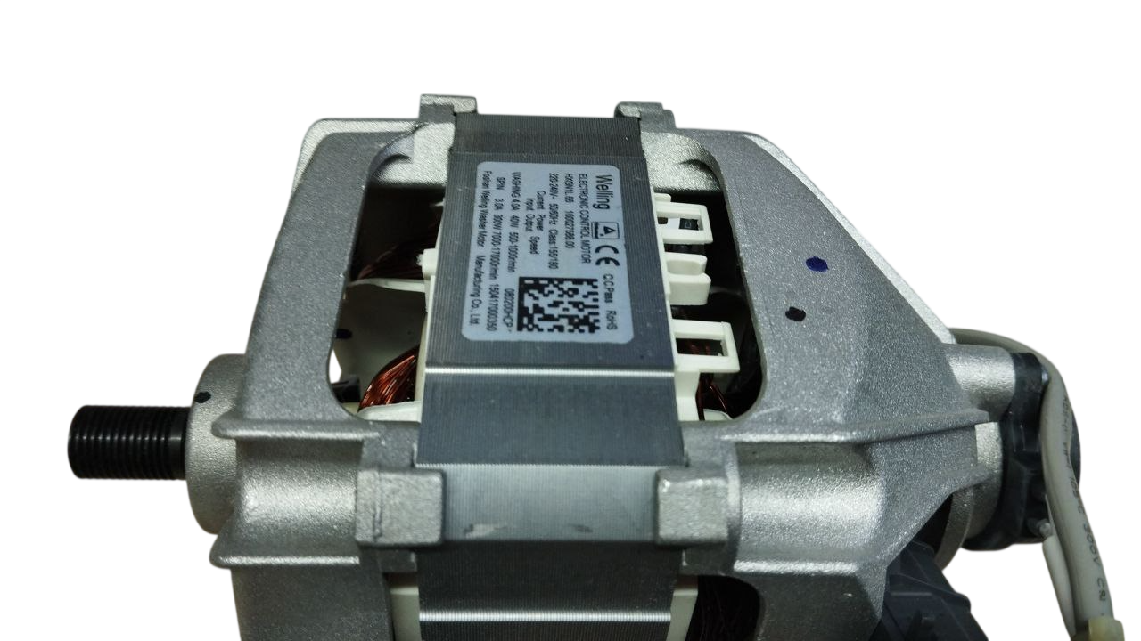 Двигатель стиральной машины Indesit, Ariston C00294714 WELLING (L-165, шкив-20мм, вылет -41мм)