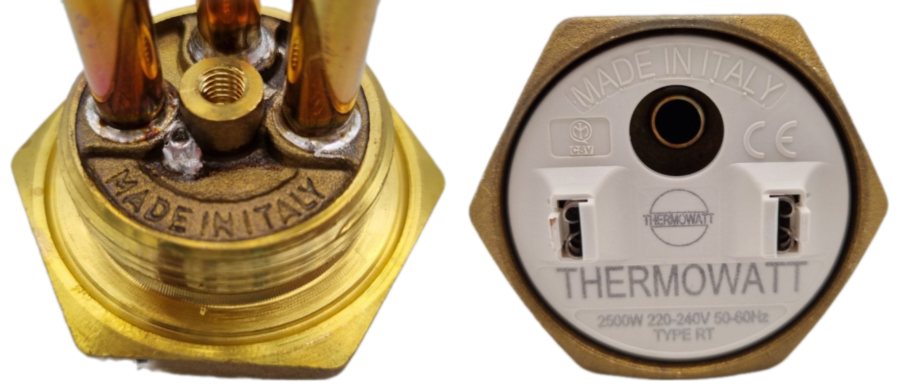 ТЭН водонагревателя 2500W резьба 1*1/4.H=275, анод M6 'Thermowatt' 182248
