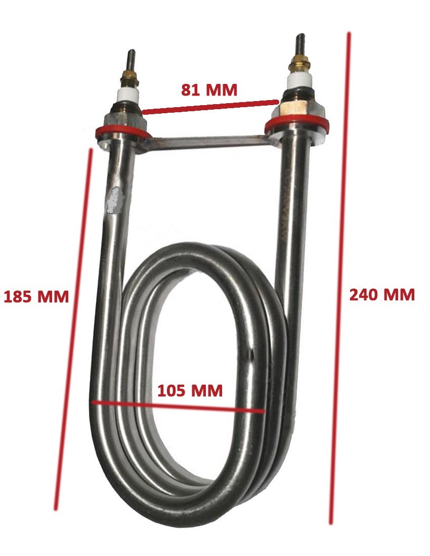 Главное фото товара ТЭН промышленного кипятильника (титана) 3000W 220V, L240/185мм,