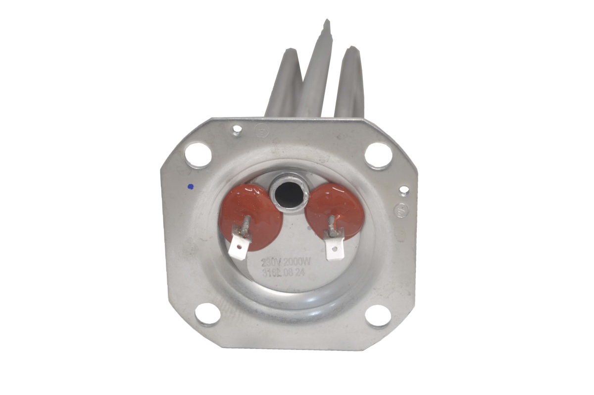 ТЭН водонагревателя 2000W квадратный фланец 90мм 4 отв. L215мм Haier, Candy, 0040400784, аналог